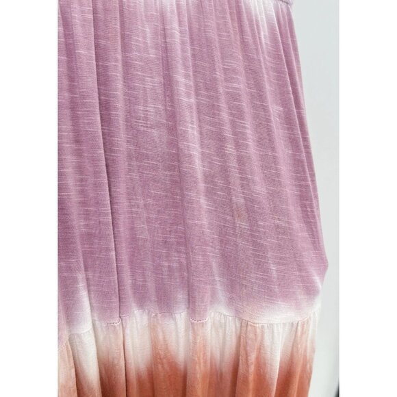 Knox Rose Lilac Tie Dye Sleeveless Tiered Flow Maxi Dress Size XS Boho Hippie - Picture 6 of 13